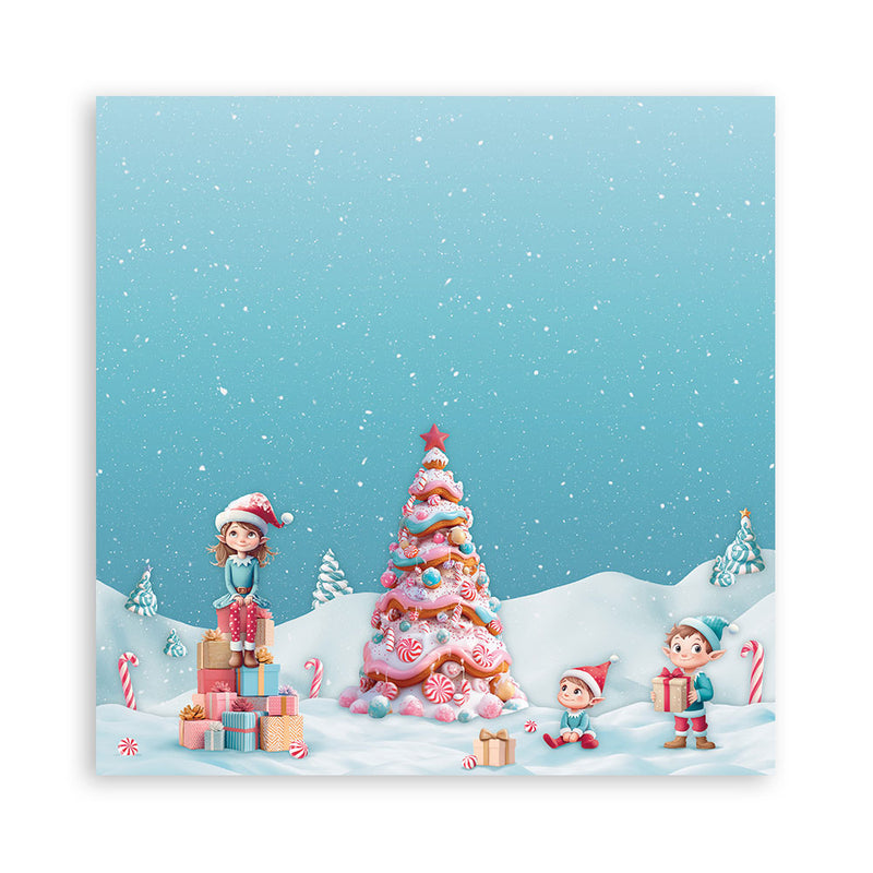 Bloc Scrapbooking 22 Hojas Candy Christmas Stamperia