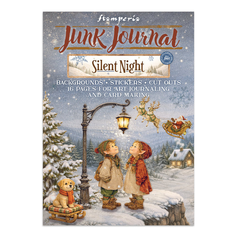 Junk journal pegatinas, recortes, fondos - Silent Night