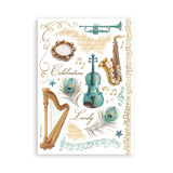 Bloco de notas Washi Pad 8 folhas A5 Masquerade Stamperia