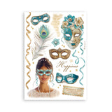 Bloco de notas Washi Pad 8 folhas A5 Masquerade Stamperia