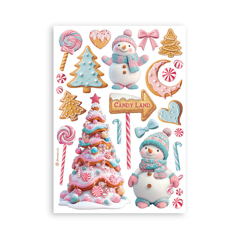 Washi Pad 8 Hojas A5 Candy Chirstmas Stamperia