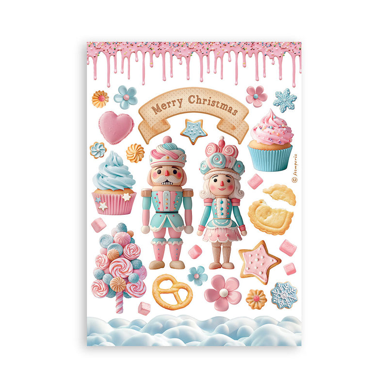 Washi Pad 8 Hojas A5 Candy Chirstmas Stamperia