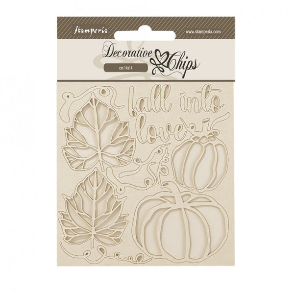 Chips Decorativas de Madera Calabazas Stamperia