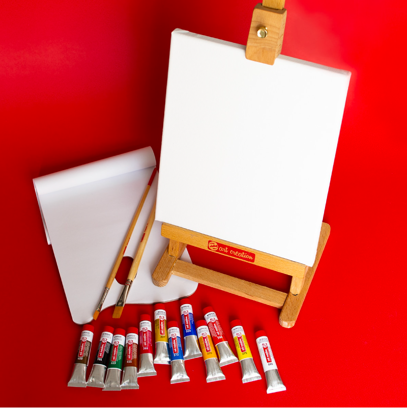 Variedad de kits de iniciación, desde kit de pintura, maletines de pintura y kits de dibujo 