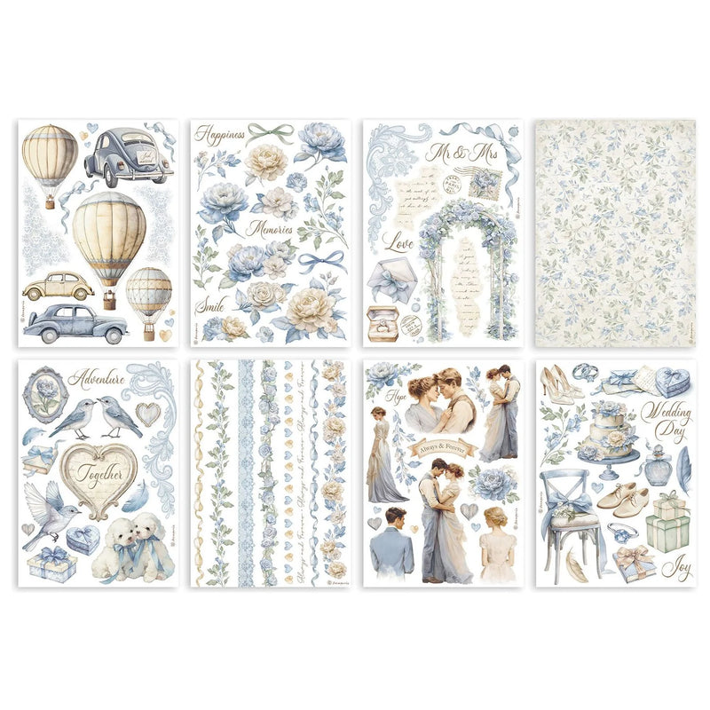 Bloco de notas Washi Pad 8 folhas A5 Timeless Stamperia