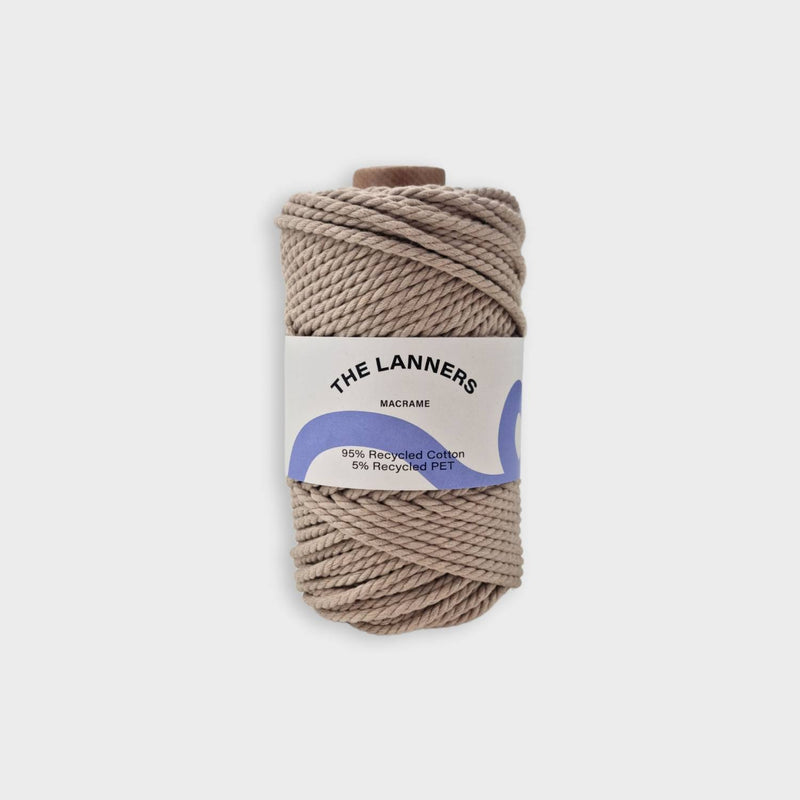 Hilo macrame marron lino 3 mm the lanners