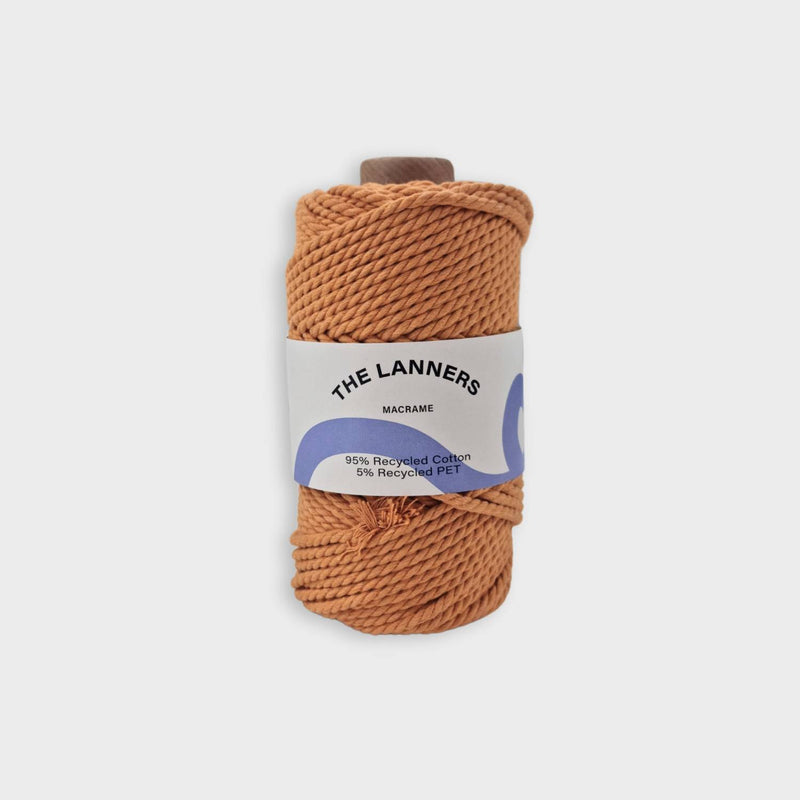 Hilo macrame naranja mustard 3 mm the lanners