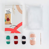 material para tejer amigurumis kit completo the lanners conejo rosa