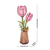 Maqueta Madera Tulipán Rosa Robotime