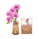 maqueta de madera orquídea bloom craft