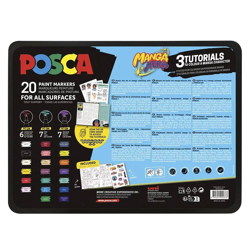 set 20 rotuladores poca colección manga hero