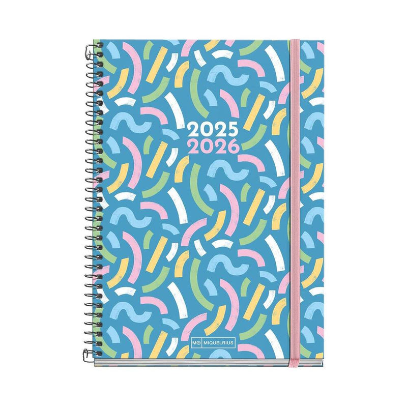 agenda 2026 azul serpentinas miquelrius