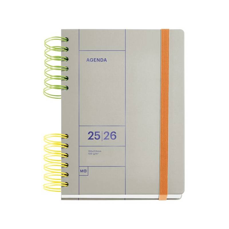 agenda 2026 gris basic miquelrius