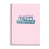 agenda 2026 rosa pastel motivadora miquelrius 