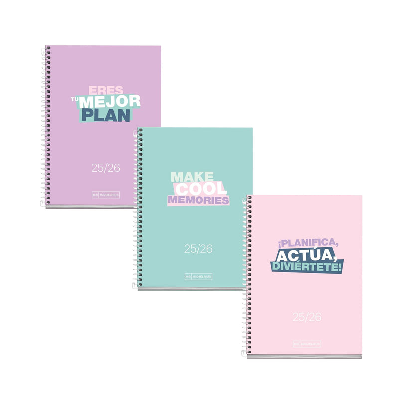 agenda dairia 2026 pastel inspiradora miquelrius 