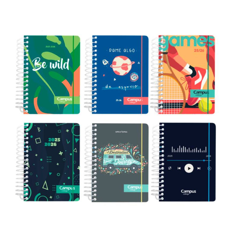 agenda escolar A6+ campus diseño estándar