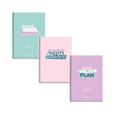 agenda semanal 2026 pasteles motivadora miquelrius 