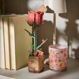 rombecabezas 3D de madera rosa roja rowood