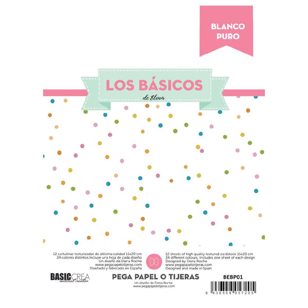 Bloco de recortes em cartão branco A5 Elena Roche
