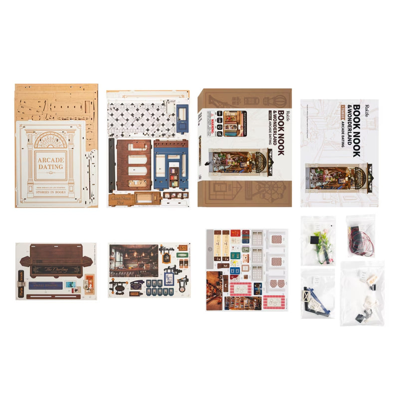 Maqueta 3D Rolife con luz cálida ideal para estanterías de la marca Robotime