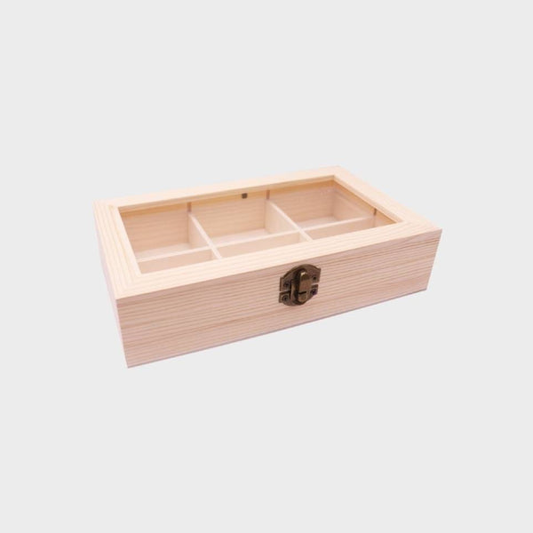 caja de madera para infusiones y té de la madera de layers of