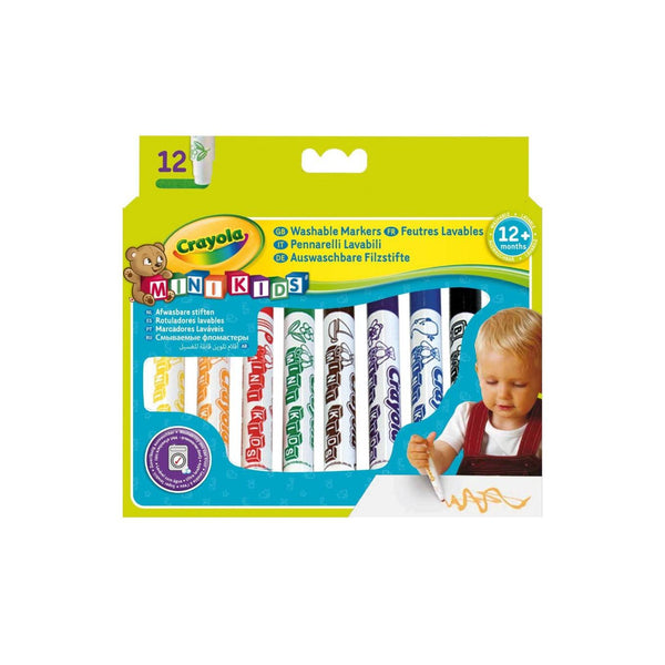 Conjunto de 12 marcadores laváveis ​​​​Crayola MiniKids