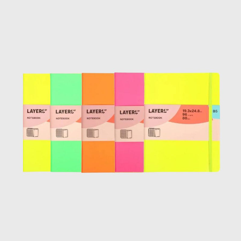 Cuadernos Cuadriculado B5 Neón Layers Of