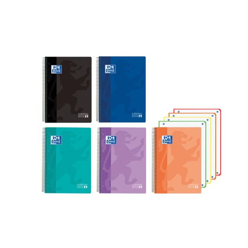Cuaderno Oxford A4 Tapa Flexible Colores Vivos