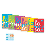 cuaderno lamela A4 flúor para uso escolar 4x4 mm cuadriculado