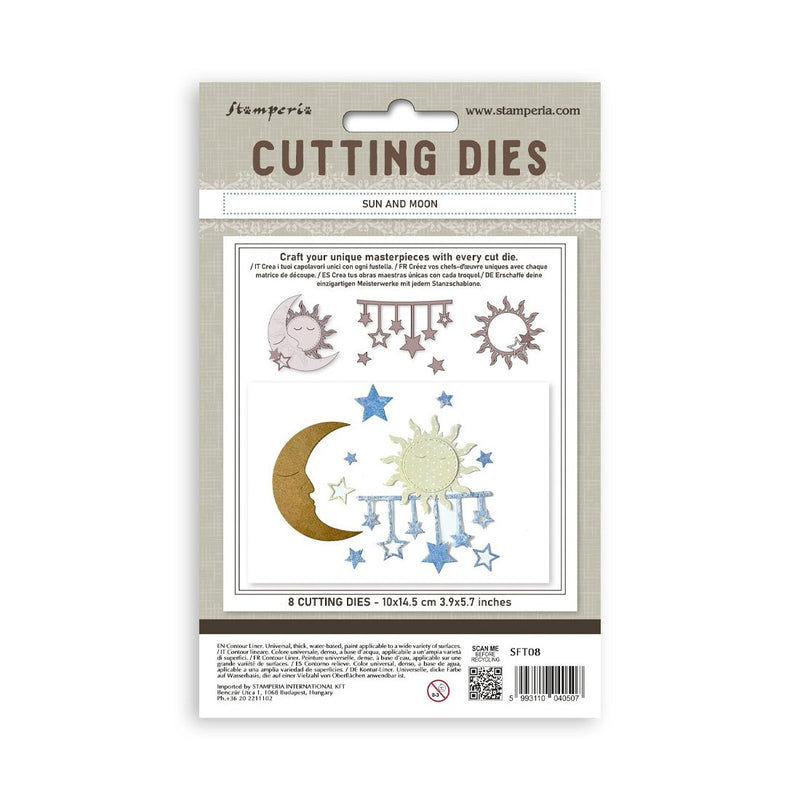 Troquel Cutting Dies A6 Sol y Luna Stamperia