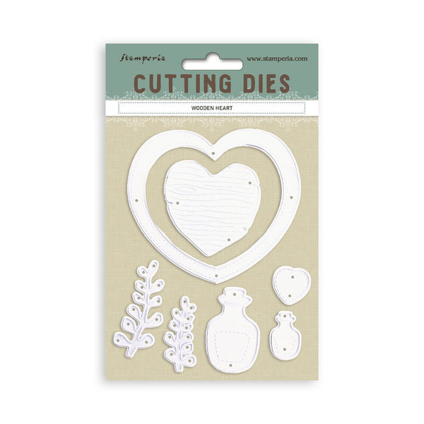 Troquel Cutting Dies A6 Corazón de Madera Stamperia