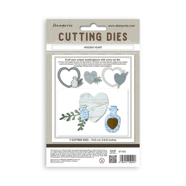 Troquel Cutting Dies A6 Corazón de Madera Stamperia
