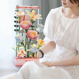 rompecabezas 3D set de flores con motor y luces LED robotime