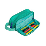 Estuche Oxford B Smart Verde Icemint, asa lateral, compartimientos, malla interior