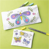 Estuche y cartera decorados con mariposas de colores Creativ