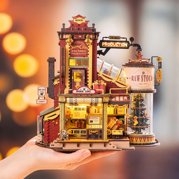 Maqueta Miniatura navideña Robotime Rolife Fábrica de Regalos