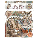 set de 41 die cuts navideños para scrapbooking the owl's house stamperia