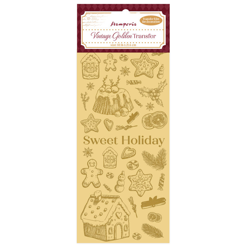transfers vintage dorados dulces fiestas stamperia