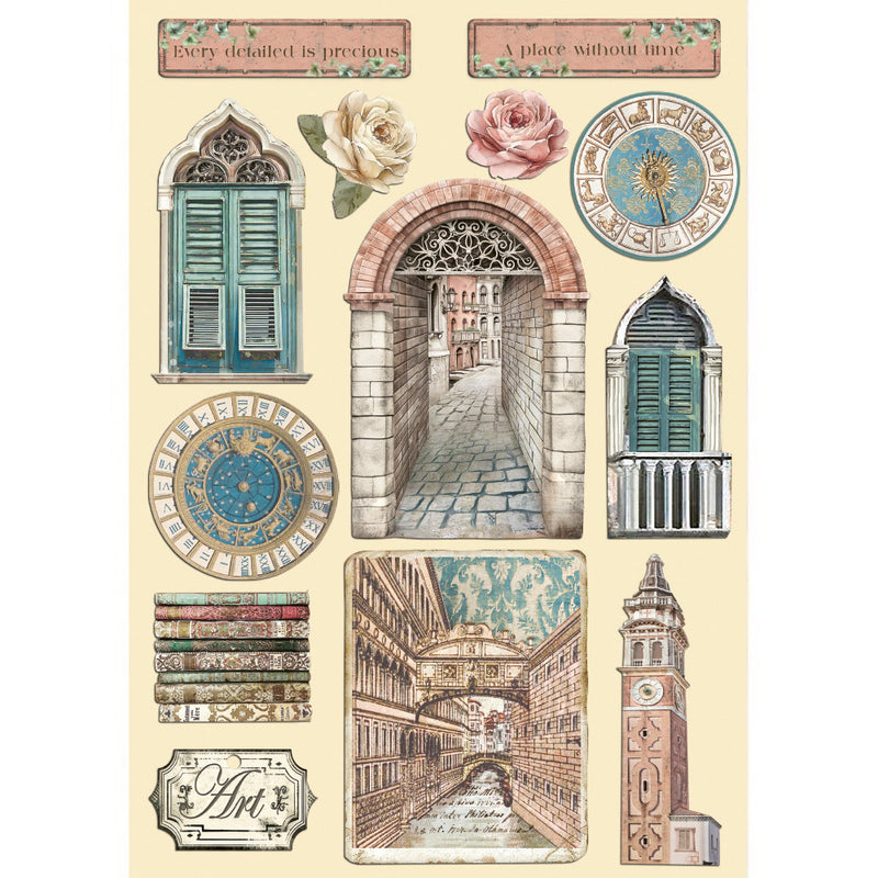 Figuras de Madera A5 Venice City of Art Stamperia