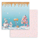 papel scrap individual muñeco de nieve stamperia candy christmas