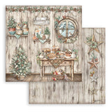 papel de scrap individual stamperia adornos navideños the owls house