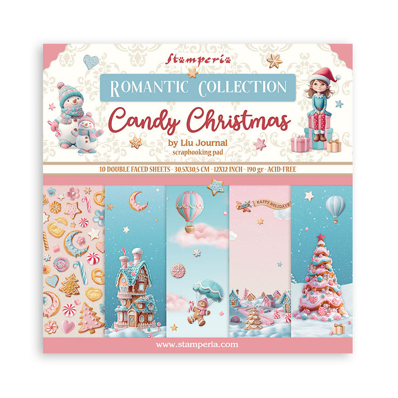 Bloc Scrapbooking 10 Hojas Candy Christmas Stamperia