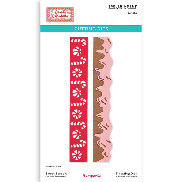 set de troqueles navideños cutting dies stamperia bordes candy christmas