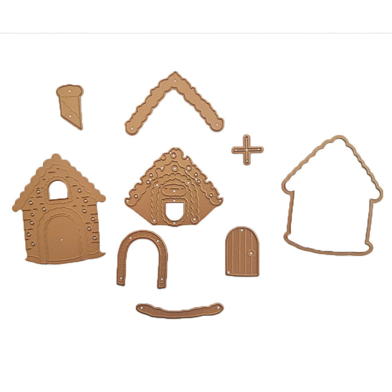 troquel con forma de casa de genjibre stamperia candy christmas