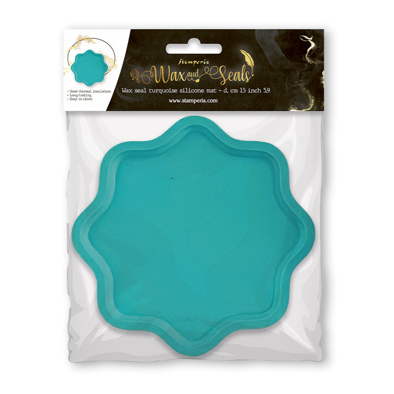 tapete de silicona 15 cm stamperia color turquesa