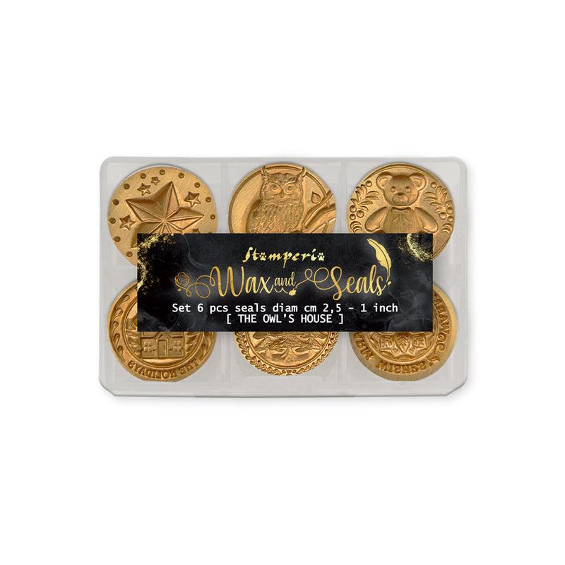 set sellos de lacre navideños the owls house stamperia