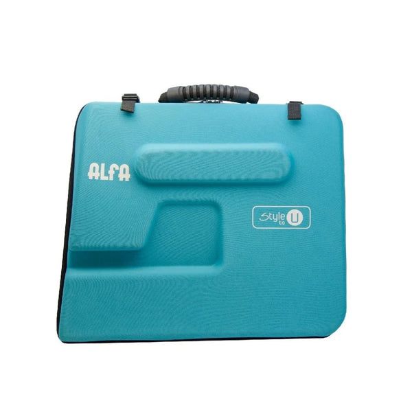 estuche máquina de coser alfa azul