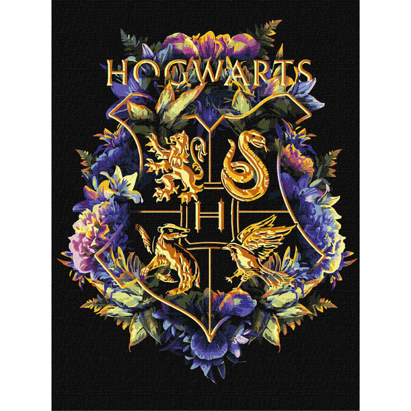 pintar por numeros hogwarts escudo casas harry potter