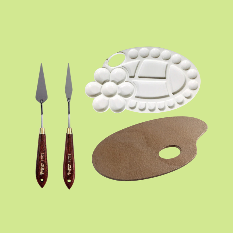 Herramientas y accesorios para pintura óleo