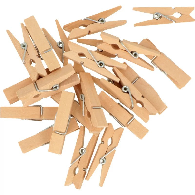 pinzas de madera tamaño pequeño para bolsitas calendario de adviento DIY